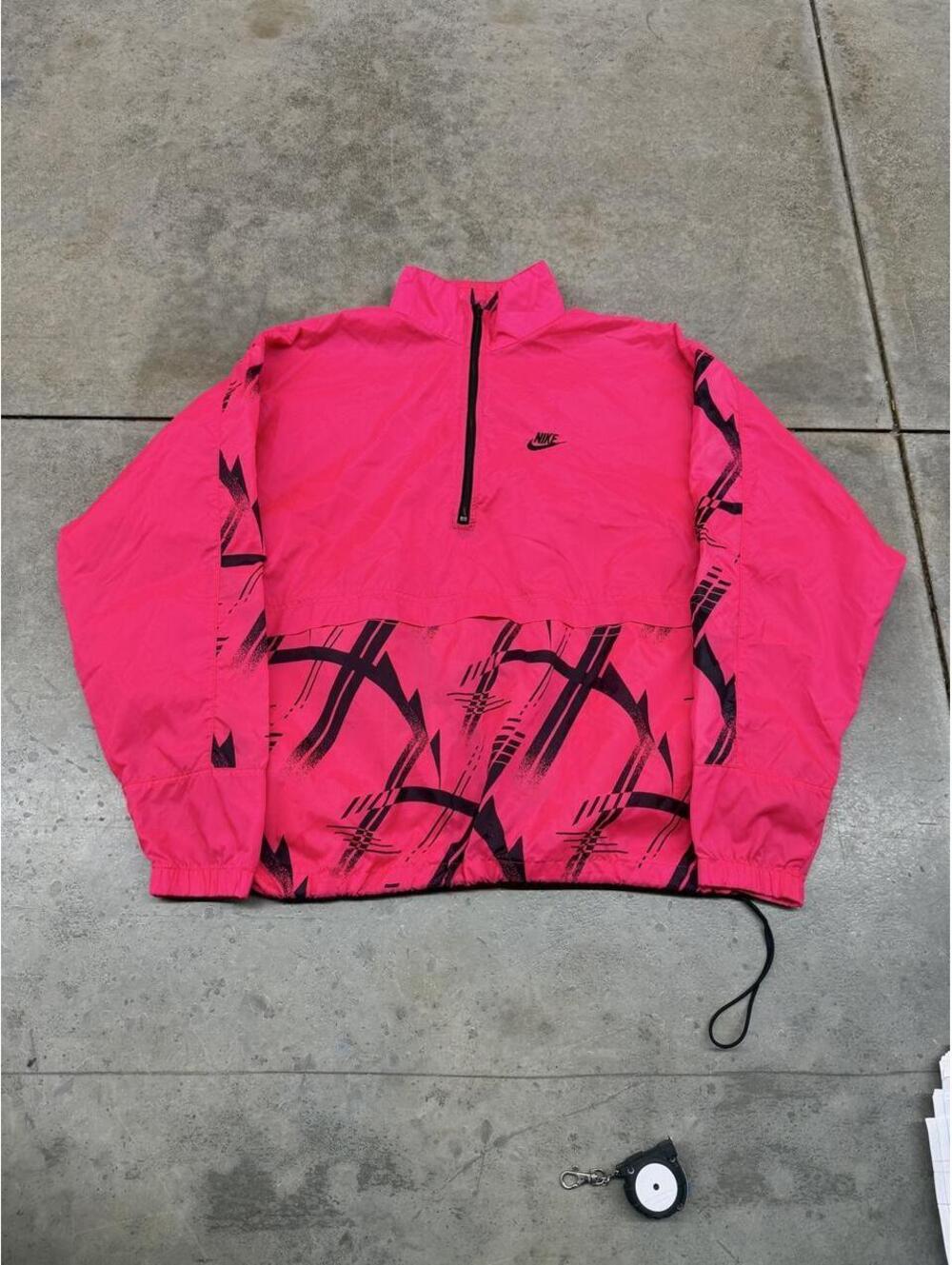 Nike Pink Graphic Windbreaker Pullover Jacket